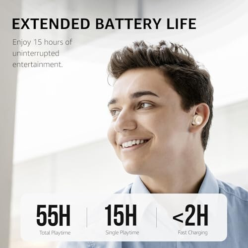 TOZO T10 (Ergonomik Nashr) Simsiz Quloqchinlar Bluetooth 5.3 Quloqchinlar, Ilova Orqali Moslashtirilgan EQ, Ergonomik Dizayn, 55 Soat O'ynash Vaqti, Simsiz Zaryadlash Qobig'i, IPX8 Su O'tkazmaydigan Ovoz Ichki Quloqcha, 2024 Yilgi Yangi Nashr - 3