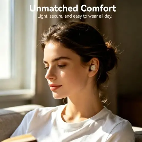 TOZO T10 (Ergonomik Nashr) Simsiz Quloqchinlar Bluetooth 5.3 Quloqchinlar, Ilova Orqali Moslashtirilgan EQ, Ergonomik Dizayn, 55 Soat O'ynash Vaqti, Simsiz Zaryadlash Qobig'i, IPX8 Su O'tkazmaydigan Ovoz Ichki Quloqcha, 2024 Yilgi Yangi Nashr - 3
