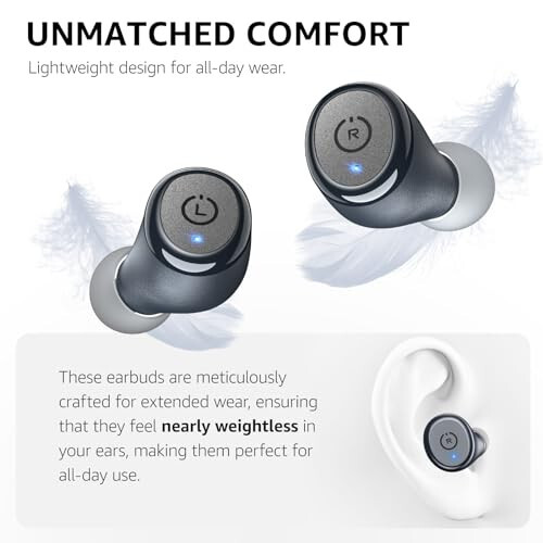 TOZO T10 Wireless Earbuds Bluetooth 5.3 Headphones, App Customize EQ, Ergonomic Design, 55H Playtime, Wireless Charging Case, IPX8 Waterproof Sound in-Ear Headset, 2025 New Version - 4