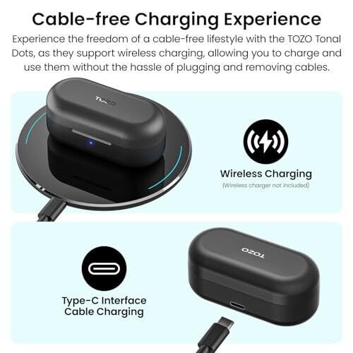 TOZO T12 (Compact Ergonomic Edition) Wireless Earbuds Bluetooth 5.3 Headphones, Call ENC Noise Cancelling Mic, 55Hrs Playtime App Customize EQ IPX8 Waterproof LED Digital Display Premium Sound Headset - 4