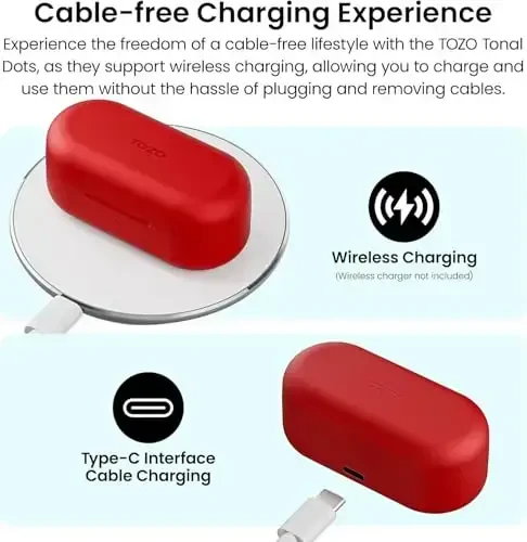 TOZO T12 (Compact Ergonomic Edition) Wireless Earbuds Bluetooth 5.3 Headphones, Call ENC Noise Cancelling Mic, 55Hrs Playtime App Customize EQ IPX8 Waterproof LED Digital Display Premium Sound Headset - 5
