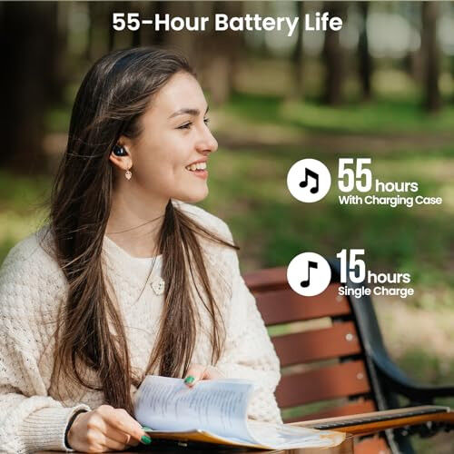 TOZO T12 (Kompakt Ergonomik Nashri) Simsiz Quloqchinlar Bluetooth 5.3 Quloqchinlar, Qo'ng'iroq ENC Shovqinni Bekitish Mikrofoni, 55 soat Davom Etuvchi O'yin Vaqti Ilova Tanlash EQ IPX8 Su O'tkazmaydigan LED Raqamli Displey Premium Ovozli Quloqchin - 3