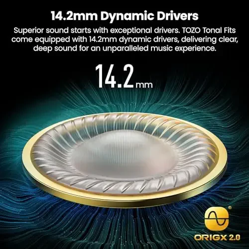 TOZO T21 Simsiz Quloqchinlar Bluetooth 5.3 Quloq ichidagi Ikki Mikrofonli Qo'ng'iroq shovqinini bekor qilish IPX8 Suv o'tkazmaydigan 44H O'ynatish Stereo Ovoz LED Displey bilan Simsiz Zaryadlash Qutisi 32 EQ APP orqali Qora - 3