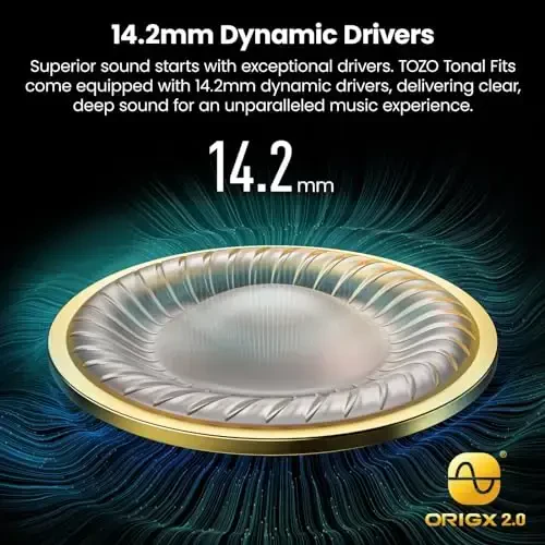 TOZO T21 Simsiz Quloqchinlar Bluetooth 5.3 Quloq ichidagi Quloqchinlar Qo'sh Mikrofonli Qo'ng'iroq shovqinini bekor qilish IPX8 Suv o'tkazmaydigan 44H Oynatish Stereo Tovush LED displeyli Simsiz Zaryadlash Qutisi 32 EQs APP orqali - 2