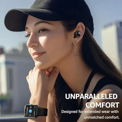 TOZO T6 (Klassik nashr) Haqiqi Simsiz Quloqchinlar Bluetooth 5.3 Quloqchinlar Simsiz Zaryadlash Qutisi bilan Teginish Boshqaruv IPX8 Suv o'tkazmaydigan Stereo Quloqchinlar Quloq ichidagi O'rnatilgan Mikrofon Quloqchin Premium chuqur bas Qora - 6