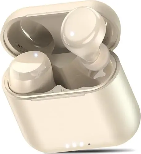 TOZO T6 Simsiz Quloqchinlar, Bluetooth 5.3 Quloqchinlar, Stereo Ovozli Quloq Ichidagi Eshitish Vositalari, 50 Soat O'yin Vaqti, Simsiz Zaryadlash Qutisi, APP Sozlanishi EQlar, IPX8 Suvga Chidamli Eshitish Vositalari - TOZO