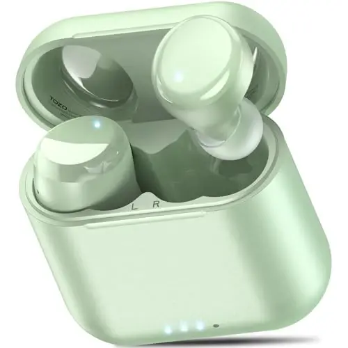 TOZO T6 Simsiz Quloqchinlar, Bluetooth 5.3 Quloqchinlar, Stereo Ovozli Quloq Ichidagi Eshitish Vositalari, 50 Soatlik O'yin Vaqti, Simsiz Zaryadlash Qutisi, APP Sozlanishi EQlar, IPX8 Suvga Chidamli Eshitish Vositalari - 1