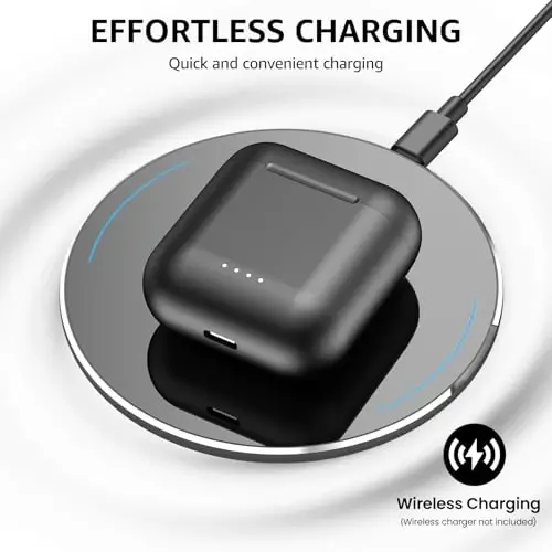 TOZO T6 Simsiz Quloqchinlar, Bluetooth Quloqchinlar, Quloqda Stereo Ovozli Eshitish Vositalari, 50 Soat Ijro Vaqti, AI Aniq Qo'ng'iroq, Simsiz Zaryadlash Qutisi, APP Sozlanishi EQlar, IPX8 Suvga chidamli Eshitish Vositalari - 2