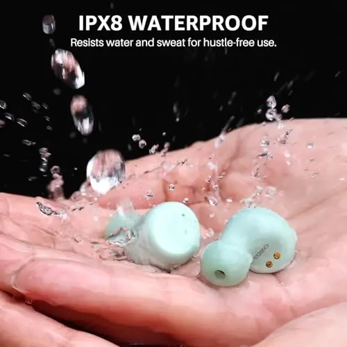 TOZO T6 Wireless Earbuds, Bluetooth 5.3 Ear Buds, Stereo Sound in Ear Headphones, 50 Hours Playtime, Wireless Charging Case, APP Customizable EQs, IPX8 Waterproof Earphones - 5