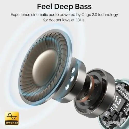 TOZO T6 Wireless Earbuds Bluetooth 5.3 Stereo Sound in Ear Headphones | OrigX Stereo Deep Bass, 40H Playtime, Lighter Ear buds, IPX8 Waterproof, wireless Charging Case, 32 EQs via APP Blue - TOZO (1)