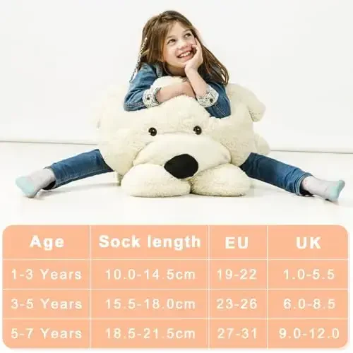 Tphon Non Slip Kids Toddler Socks with Grippers Baby 12 Pairs Anti Skid Socks for Boys Girls 0-7 Year Children - 6