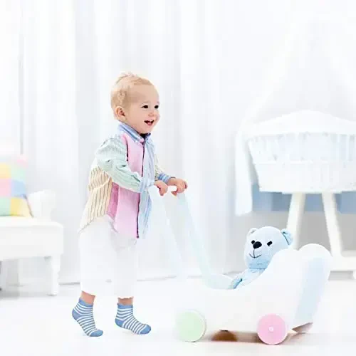 Tphon Non Slip Kids Toddler Socks with Grippers Baby 12 Pairs Anti Skid Socks for Boys Girls 0-7 Year Children - 2