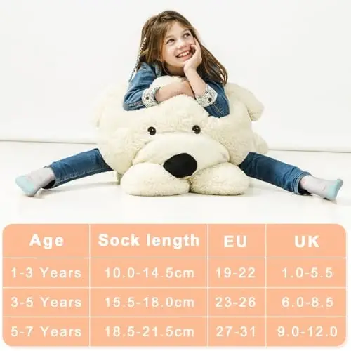 Tphon Non Slip Kids Toddler Socks with Grippers Baby 12 Pairs Anti Skid Socks for Boys Girls 0-7 Year Children - 6
