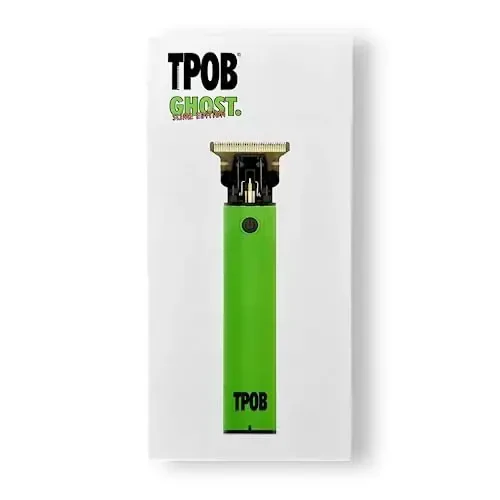 TPOB Ghost Beard Trimmer Erkaklar uchun Soch Kesuvchi, Professional Soch Trimmer Nol Bo'shliqli T-pichoqli Trimmer Simsiz Qayta Zaryadlanuvchi Chekka Kesuvchi Elektr Soqol Trimmer Ustara (Ghost Slime) - 6