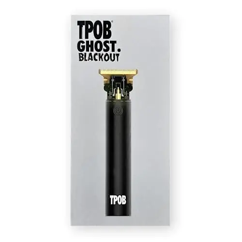 TPOB Ghost Beard Trimmer Hair Clippers for Men, Professional Hair Trimmer Zero Gapped T-Blade Trimmer Cordless Rechargeable Edgers Clippers Electric Beard Trimmer Shaver (Ghost Blackout) - 4