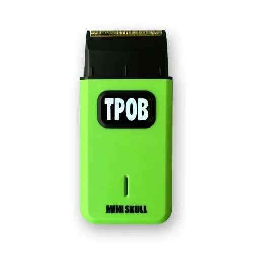 TPOB Mini Skull Single Shaver Compact Design That can fit in Your Pocket with a Turbo Charged Motor, Perfect for Both Professional and at-Home use (Slime) - 1