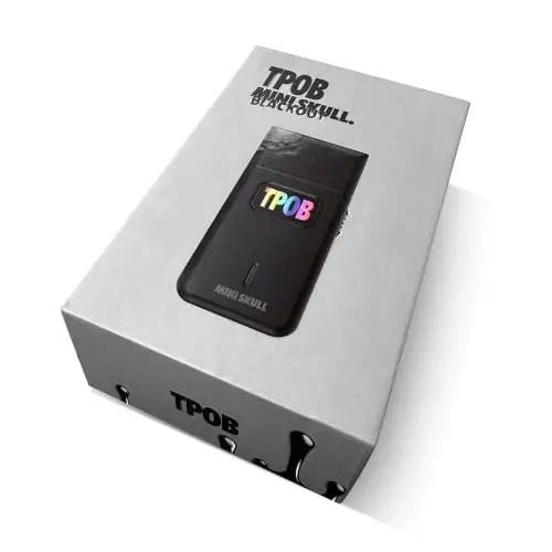 TPOB Mini Skull bitta pichoqli oʻtkazish moslamasi, Turbo zaryadli dvigatelli, choʻntagingizga sigʻadigan oʻlchami, Professional hamda uyda ishlatish uchun (qora) - 5