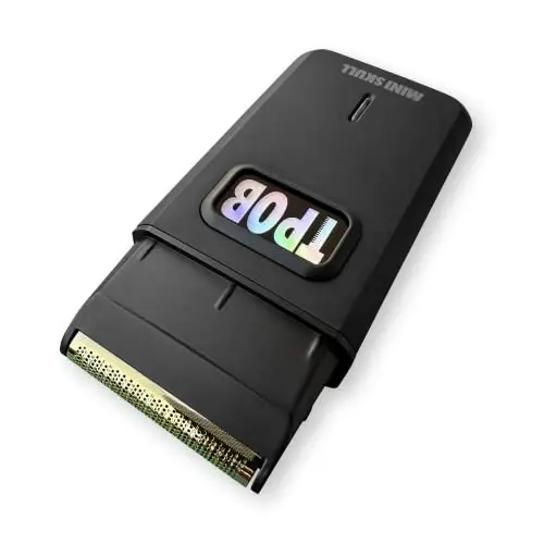 TPOB Mini Skull bitta pichoqli oʻtkazish moslamasi, Turbo zaryadli dvigatelli, choʻntagingizga sigʻadigan oʻlchami, Professional hamda uyda ishlatish uchun (qora) - 6