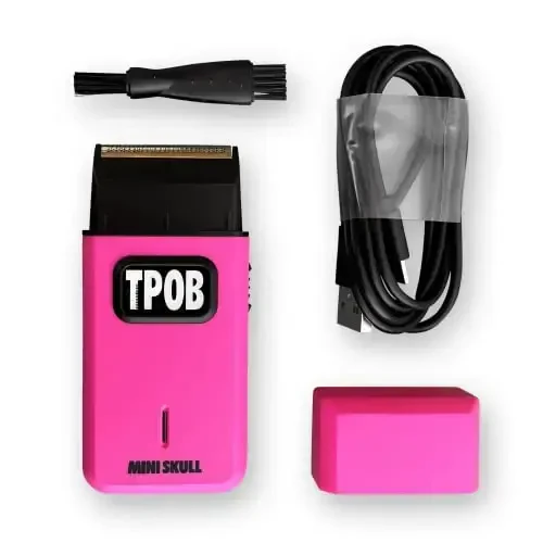 TPOB Mini Skull Single Shaver Compact Design That can fit in Your Pocket with a Turbo Charged Motor, Perfect for Both Professional and at-Home use (Black) - 4