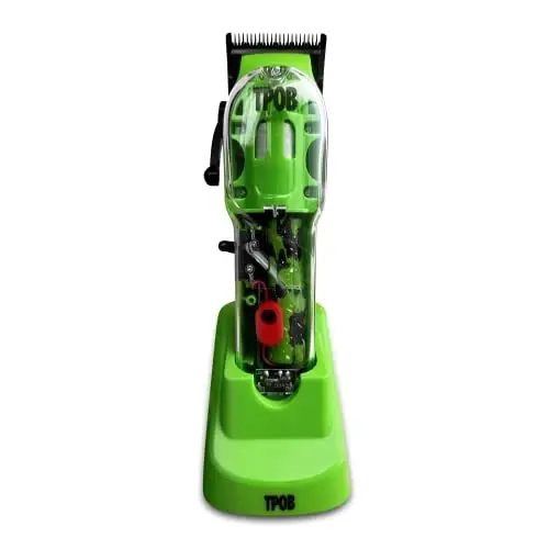 TPOB Slime 2 Barber Hair Clippers for Men 6800 RPM with Matte Green Case and X Fade Blade - 1