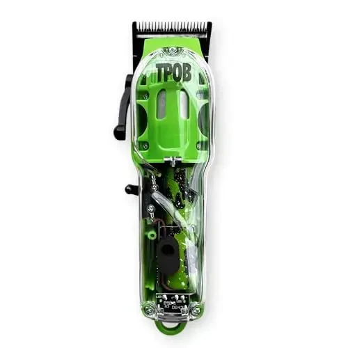 TPOB Slime 2 Barber Hair Clippers for Men 6800 RPM with Matte Green Case and X Fade Blade - 5