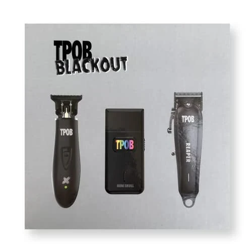 TPOB Slime 2 Black Clipper Trimmer Shaver Set Barber Hair Clippers for Men 6800 RPM with Rubber Case - TPOB (1)