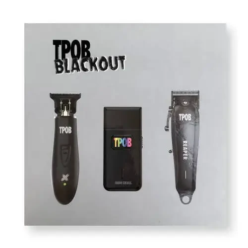 TPOB Slime 2 Black Clipper Trimmer Shaver Set Barber Hair Clippers for Men 6800 RPM with Rubber Case - 2