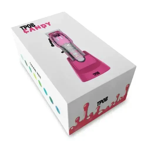 TPOB Slime 2 Candy Edition Barber Hair Clippers for Men 6800 RPM with Matte Pink Case and Taper Blade - 4