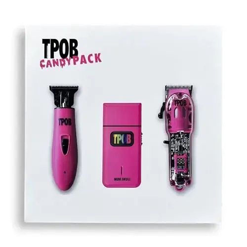 TPOB Slime 2 Candy Pink Clipper Trimmer Shaver Set Barber Hair Clippers in Matte Pink with Taper Blade - 3