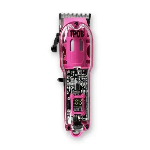 TPOB Slime 2 Candy Pink Clipper Trimmer Shaver Set Barber Hair Clippers in Matte Pink with Taper Blade - 6