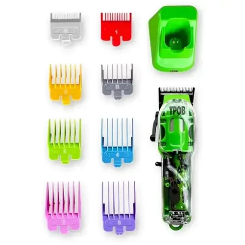 TPOB Slime 2 Barber Hair Clippers for Men 6800 RPM with Matte Green Case and X Fade Blade - 3