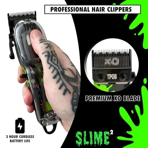 TPOB Slime 2 Professional Hair Clippers Collection (Black with Splatts) - MODAZONE (1)