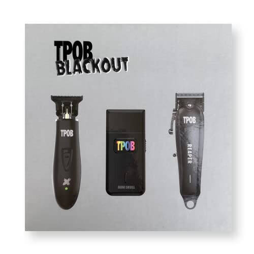 TPOB Slime 2 Black Clipper Trimmer Shaver Set Barber Hair Clippers for Men 6800 RPM with Rubber Case - 2