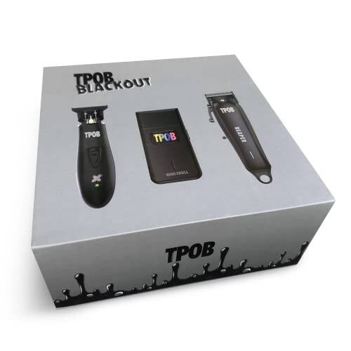 TPOB Slime 2 Black Clipper Trimmer Shaver Set Barber Hair Clippers for Men 6800 RPM with Rubber Case - 3