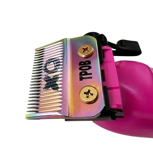 TPOB X Digital Brushless 6800rpm Professional Soch Trimmer Erkaklar uchun Soch Kliperlari, Psycho Zero Gapped T-Blade Trimmer Simsiz Qayta Zaryadlanuvchi Edgers Kliperlari (X Clipper Pushti Stand bilan) - 3