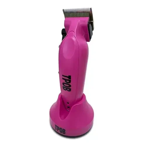 TPOB X Digital Brushless 6800rpm Professional Soch Trimmer Erkaklar uchun Soch Kliperlari, Psycho Zero Gapped T-Blade Trimmer Simsiz Qayta Zaryadlanuvchi Edgers Kliperlari (X Clipper Pushti Stand bilan) - 5