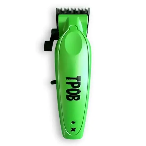 TPOB X Digital Brushless 6800rpm Professional Soch Trimmer Erkaklar uchun Soch Kliperlari, Psycho Zero Gapped T-Blade Trimmer Simsiz Qayta Zaryadlanuvchi Edgers Kliperlari (X Clipper Pushti Stand bilan) - 1