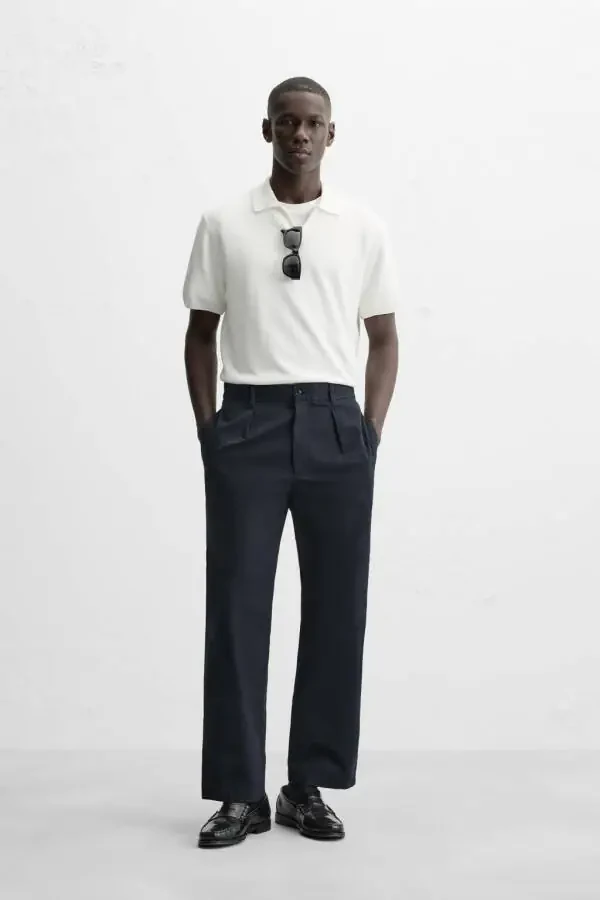 Тўқима трико поло футболка-Экрю - 1