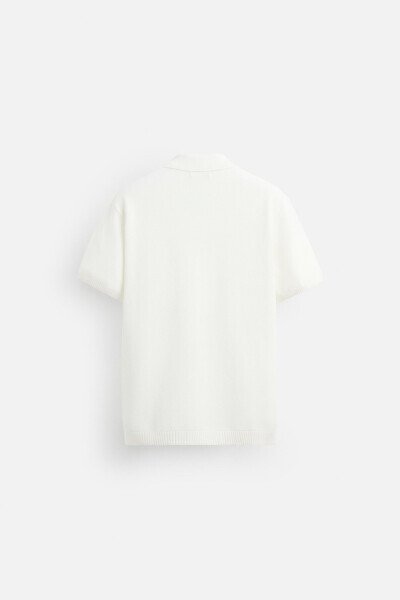 Тўқима трико поло футболка-Экрю - 8