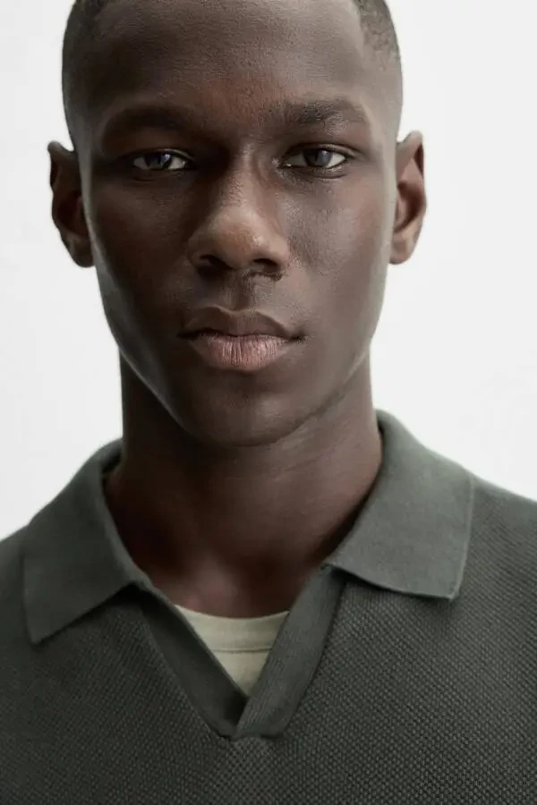 Тўқима трико поло футболкаси - хаки - 6