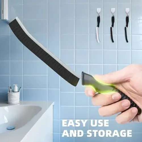 TQRR Hard Bristle Crevice Cleaning Brush-Thin Gap Scrub Brush, Small Cleaning Brush, Grout Brush, Kitchen Brush, Cleaning Tools for Toilet, Bathroom, Sink, Home, Household, Window (6, Mint) - 5