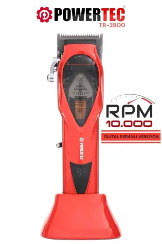 TR-3900 Profesyonel Şarjlı Saç Sakal Tıraş Makinesi Yüksek Devir 10.000 RPM - 1