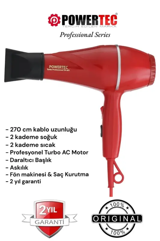 Tr 501 Professional Soch Quritish Mashinasi - Qizil-QIZIL - 1