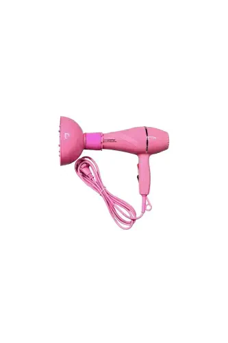 TR-501+Professional Hair Dryer and Blow Dryer with Colored Volumizing Diffuser Head Pink Color-PINK - POWERTEC (1)