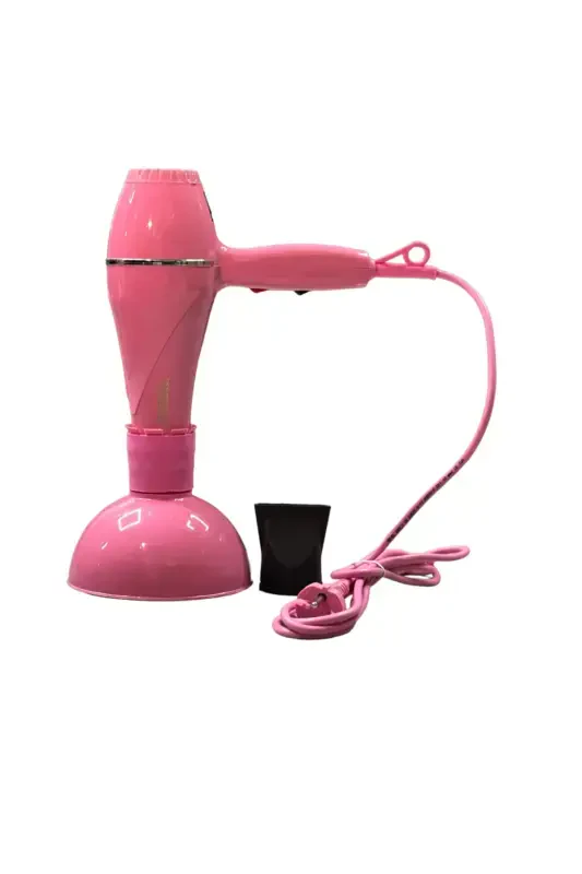 TR-501+Rangli hajmlantiruvchi diffuzor boshliqli professional soch quritgich va fen mashinasi pushti rang-PUSHTI - 4