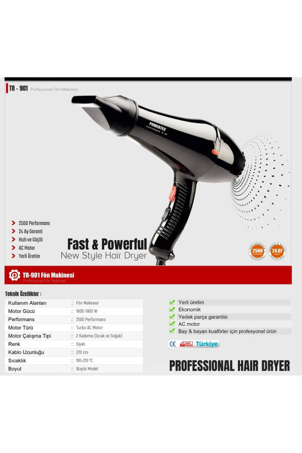 Tr-901 Professional Hair Dryer - 43