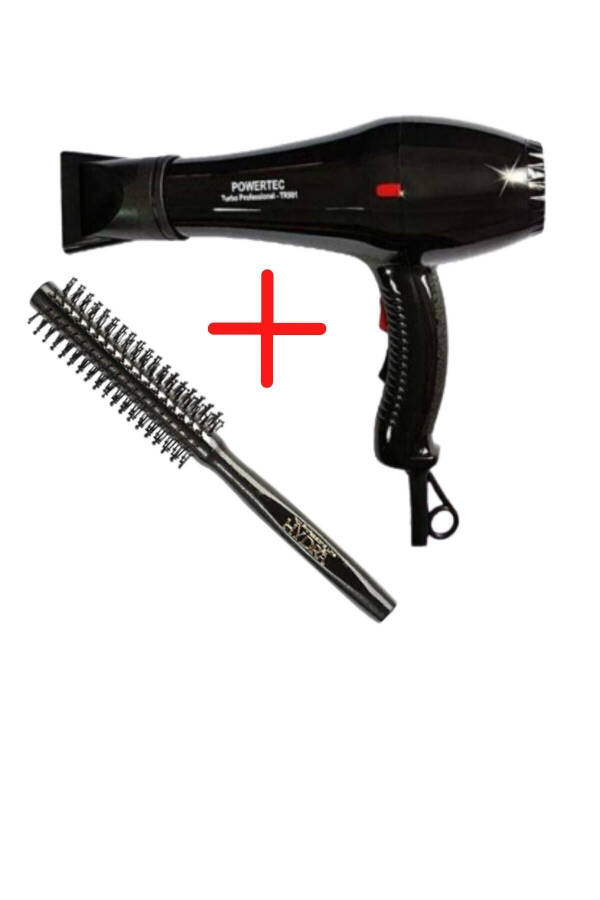 Tr-901 Turbo Professional Hair Dryer + Barber Blow Dryer Brush - 19