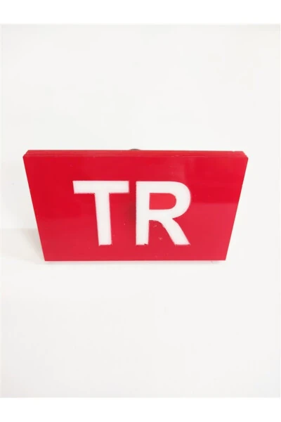 TR Qizil pleksiglas panjur emblemi vintli - REPLAX