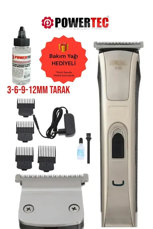 Tr558 558 Qayta zaryadlanadigan Soqol Qirqish Mashinasi - POWERTEC