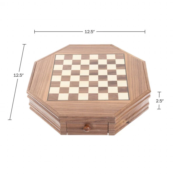 Trademark Games Octagonal Chess and Checkers Set - Modazone (1)